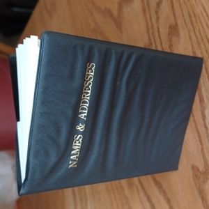 Black vinyl address book